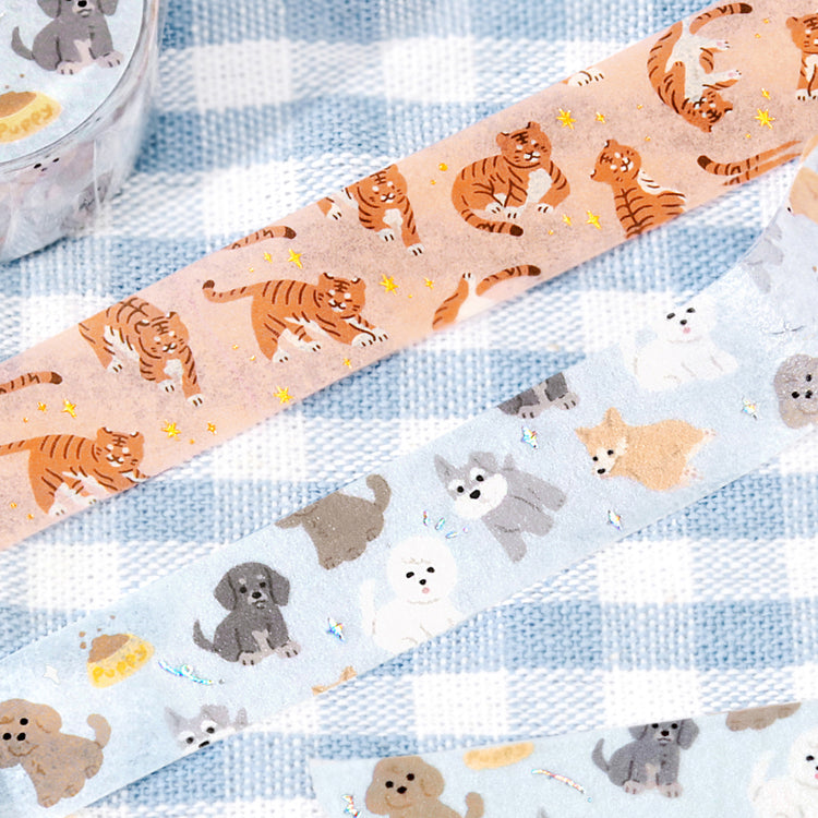 BGM Foil Stamping Masking Tape — I love Tiger — roll front