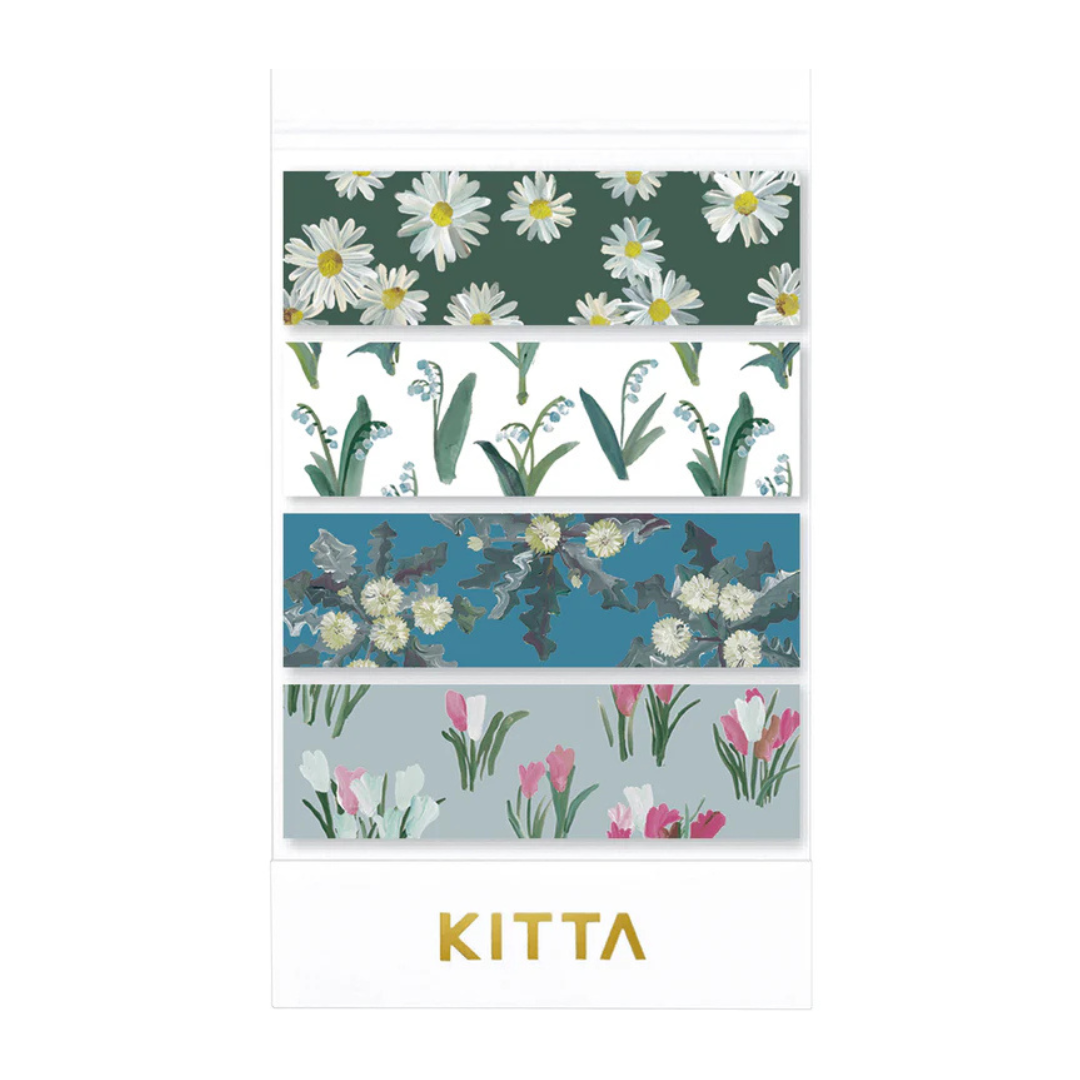 KITTA Washi Tape — Flower 9 — roll front