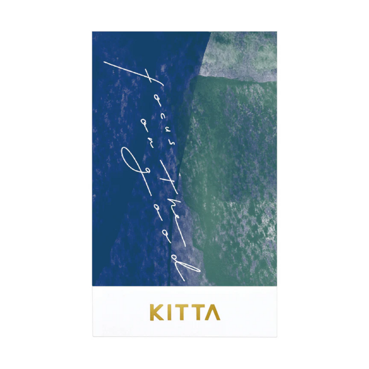KITTA Washi Tape — Collage Message Gold Foil — roll front