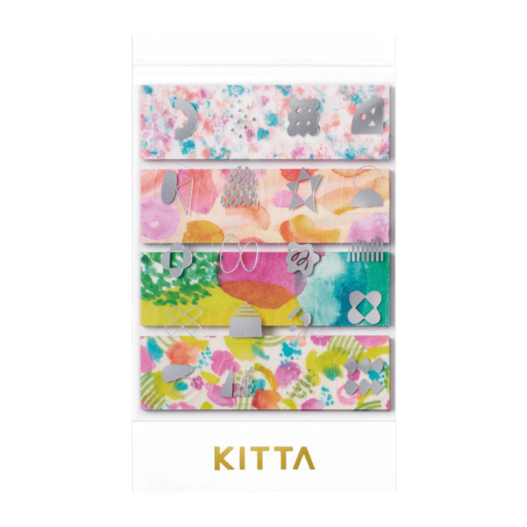 KITTA Washi Tape — Collage Suisai Silver Foil — roll front