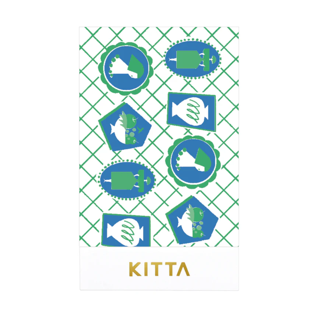 KITTA Washi Tape — Collage Waxy Silver Foil — pattern detail