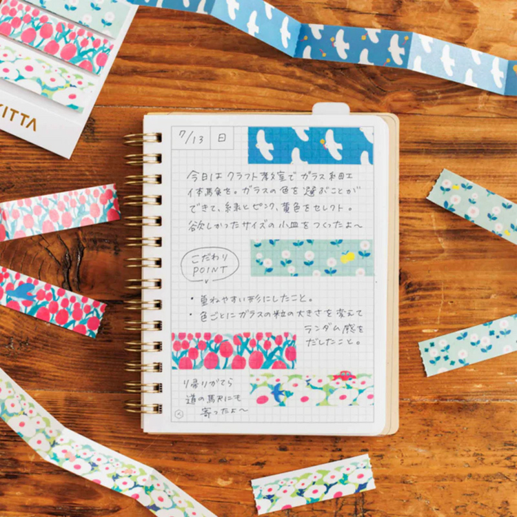 KITTA Washi Tape — Extended Jabara Fukei — roll front