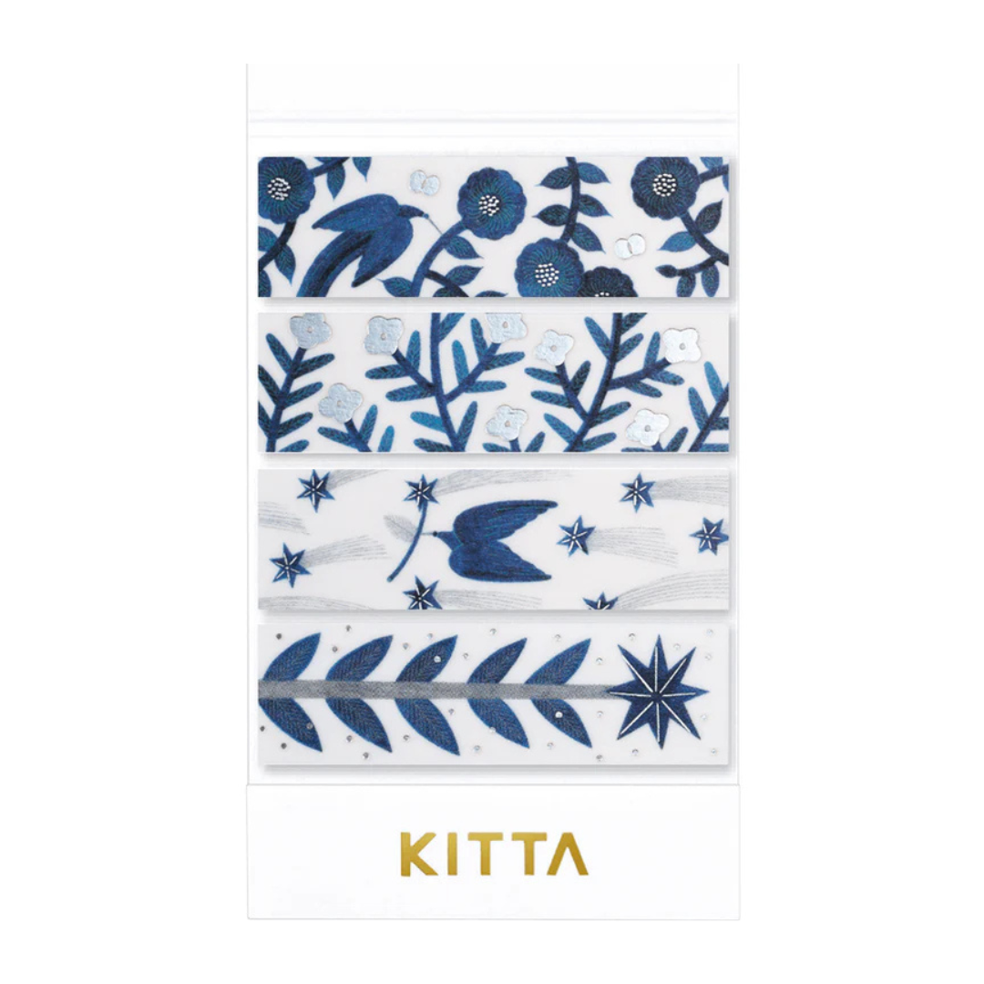 KITTA Washi Tape — Hikari Silver Foil — roll front