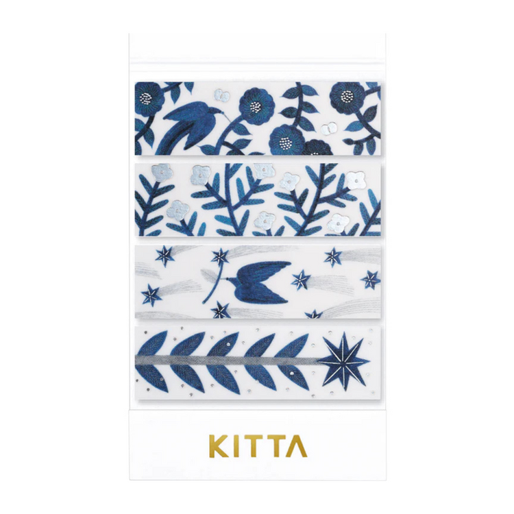 KITTA Washi Tape — Hikari Silver Foil — roll front