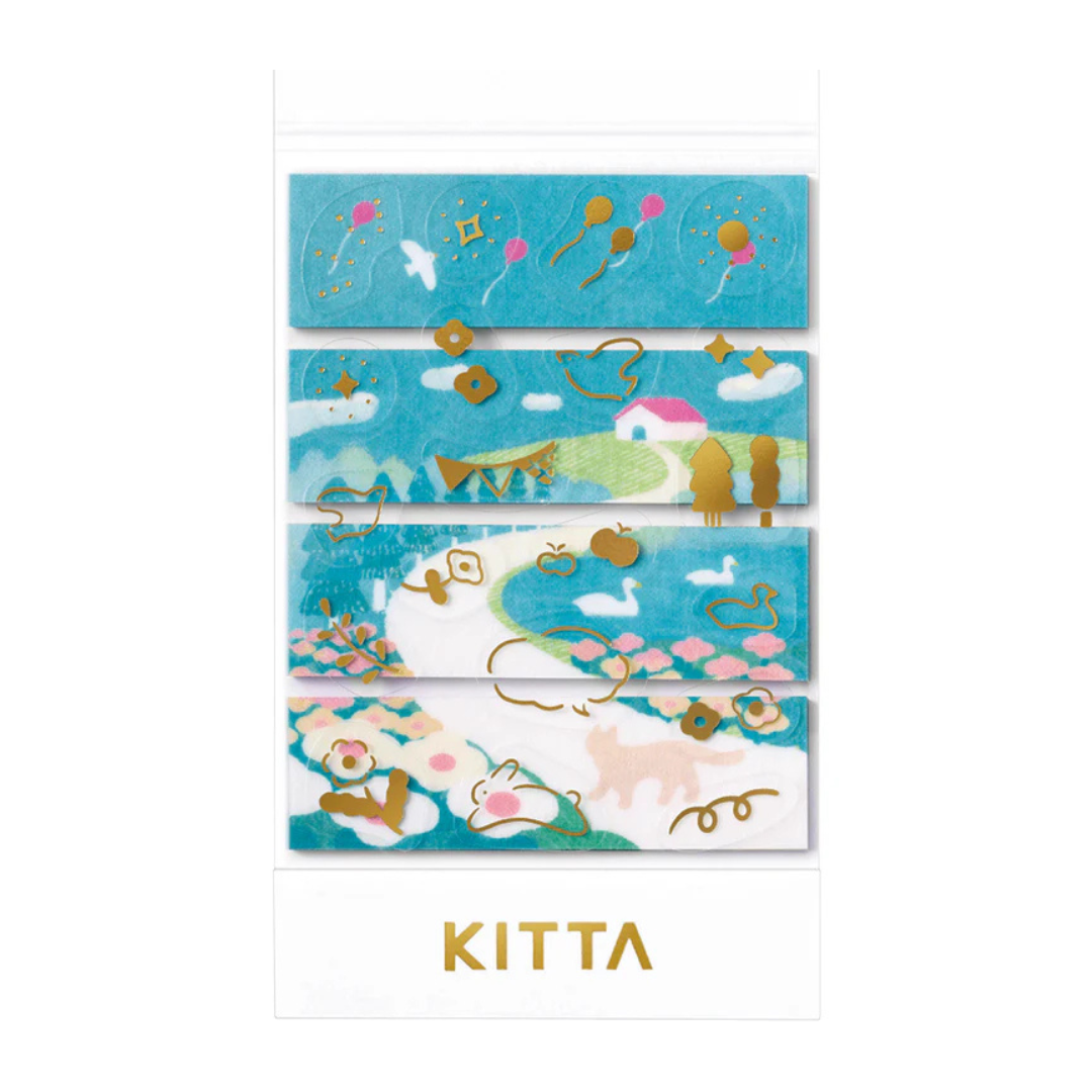 KITTA Washi Tape — Collage Oka Gold Foil — roll front
