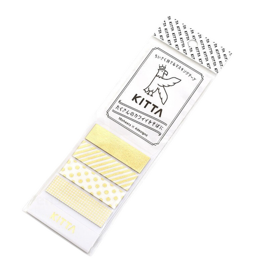 KITTA Washi Tape — Gold Mix — roll front