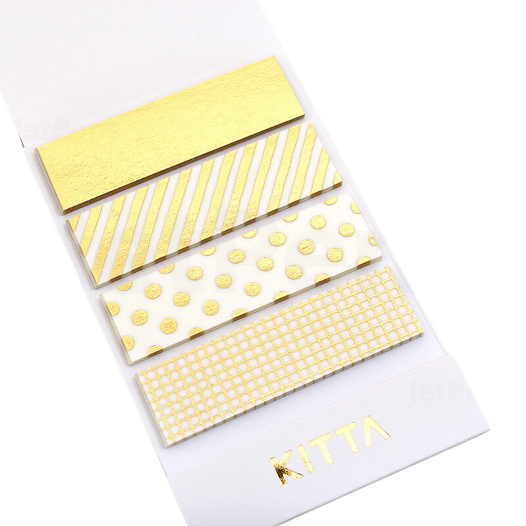 KITTA Washi Tape — Gold Mix — rolled out on paper