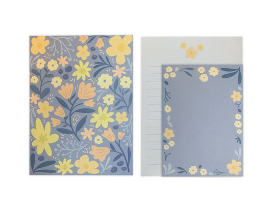 D'Won Mini Letter — Blue Flower — closed card