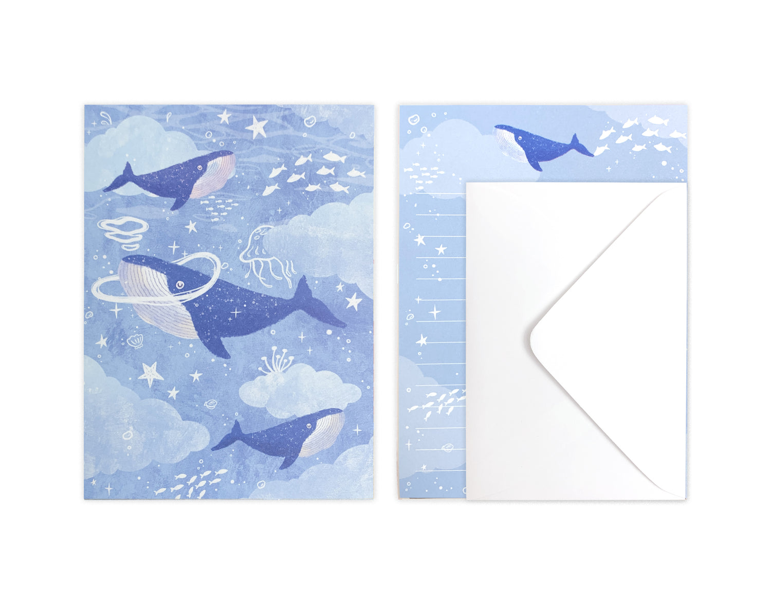 D'Won Mini Letter — Tree Whale — closed card