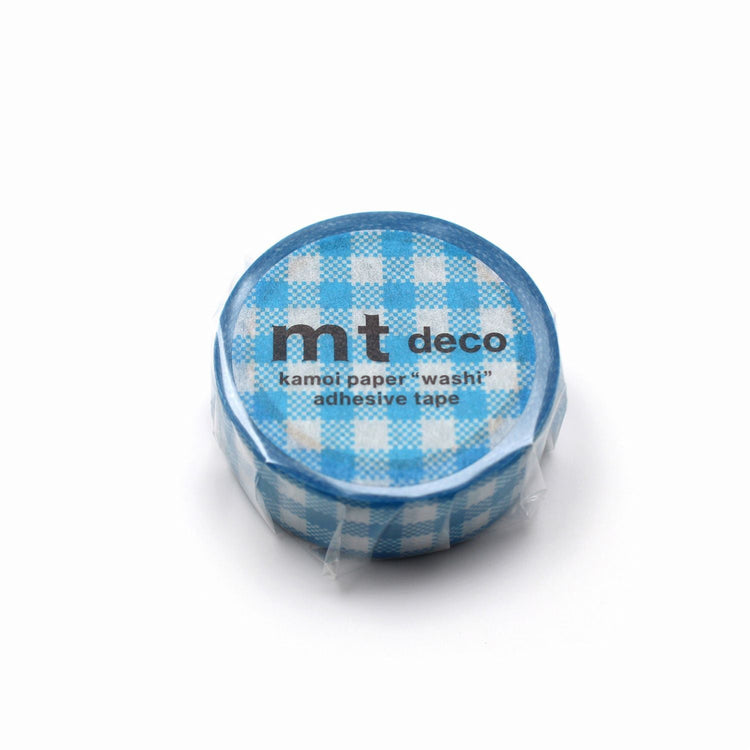 mt 1P Kamoi Washi Tape — Ichimatsu Gingham Blue — pattern detail