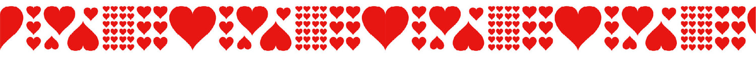 mt 1P Kamoi Washi Tape — Heart Red — with packaging