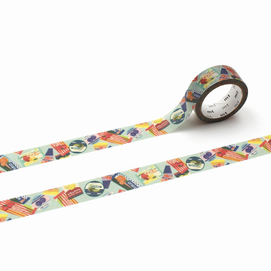 mt Upcyle Washi Tape — Upcycle Ice Cream Package Collage — roll front