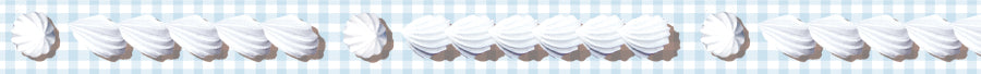 mt EX Washi Tape — Whipped Cream Line — rolled out on paper