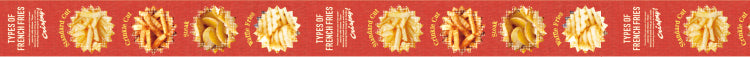 mt EX Washi Tape — French Fries — roll side view