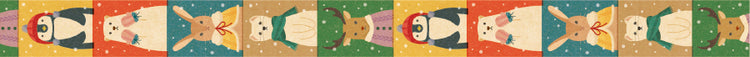 mt EX Washi Tape — Winter Attire — rolled out on paper