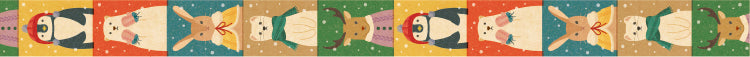 mt EX Washi Tape — Winter Attire — roll side view