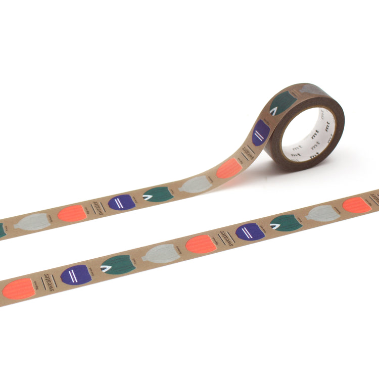 mt EX Washi Tape — Various Sweaters — roll front