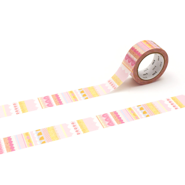 mt EX Washi Tape — Cake Graphic — roll front