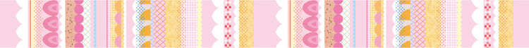 mt EX Washi Tape — Cake Graphic — rolled out on paper