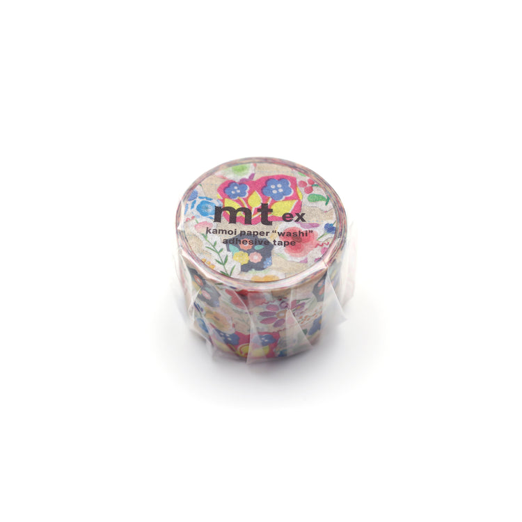 mt EX Washi Tape — Flower Sticker Collage — pattern detail