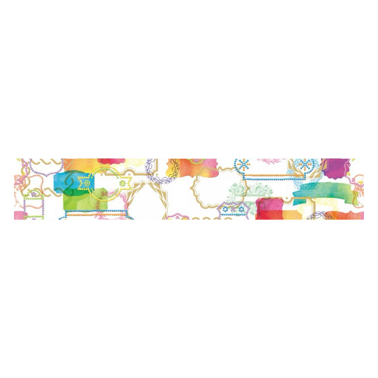 mt EX Washi Tape — Frame Collage — rolled out on paper