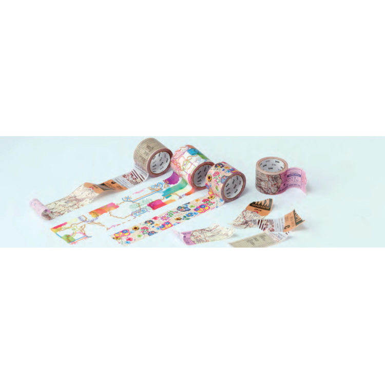 mt EX Washi Tape — Flower Sticker Collage — with packaging