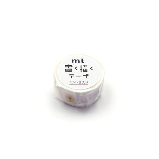 mt KakuKaku Washi Tape — Otsukaresamadesu with Perforations — pattern detail