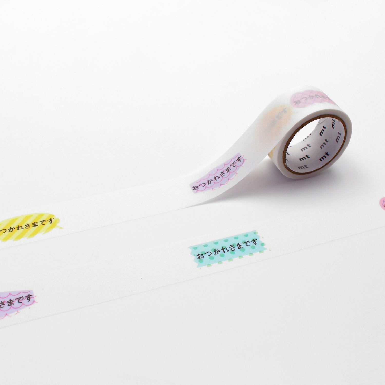 mt KakuKaku Washi Tape — Otsukaresamadesu with Perforations — roll front