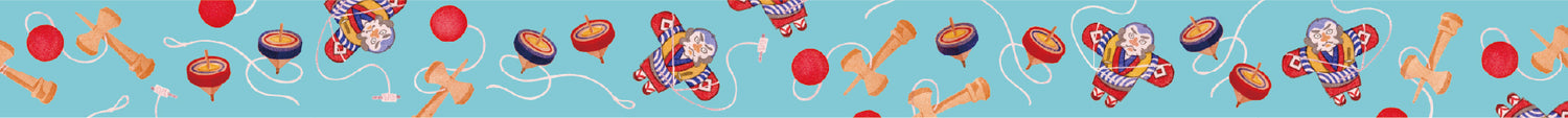 mt Maruichikyu Washi Tape — Pastime in the Past — with packaging