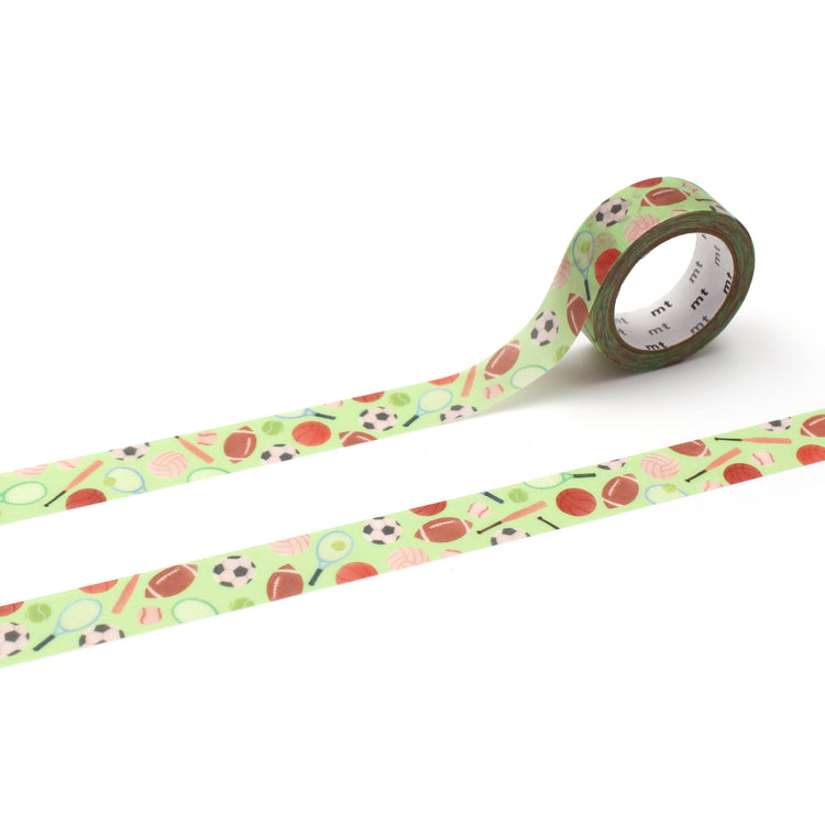 mt Maruichikyu Washi Tape — Various Ball Games — roll front