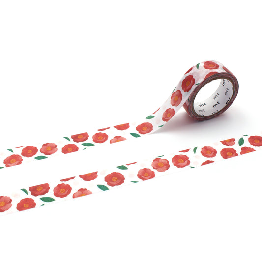 mt x Maruichikyu Washi Tape — Camellia — roll front