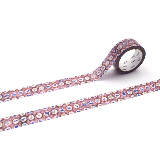 mt x Polly Fern Washi Tape — Tile — roll front