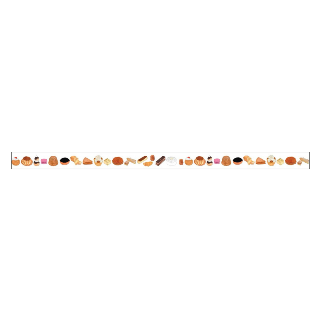 mt x Isabelle Boinot Washi Tape — French Sweets — rolled out on paper