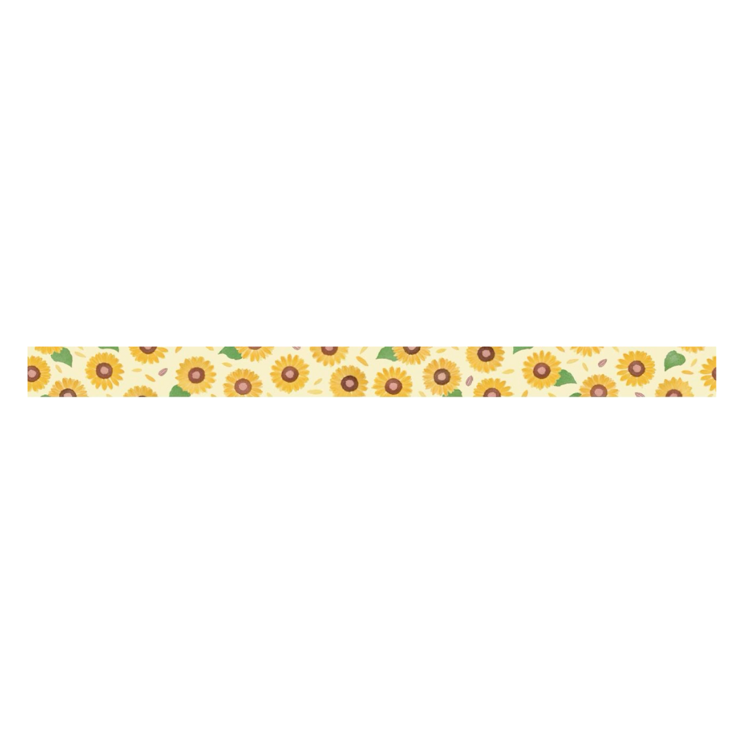 mt x Maruichikyu Washi Tape — Sunflower — rolled out on paper