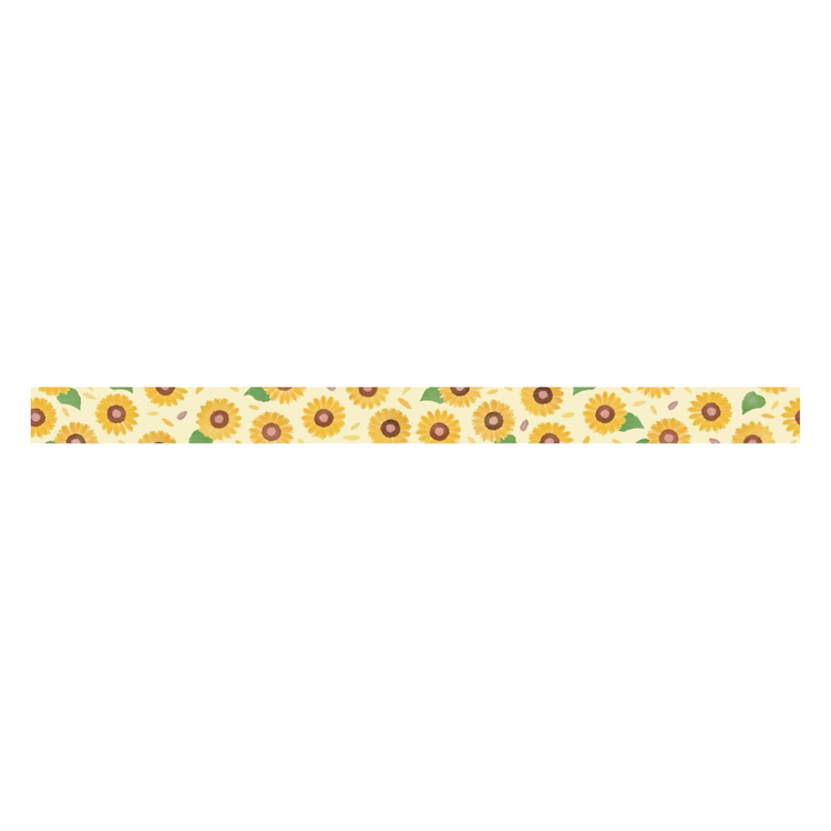 mt x Maruichikyu Washi Tape — Sunflower — rolled out on paper