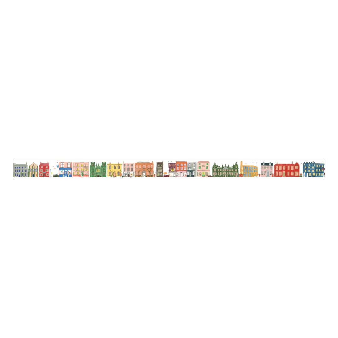 mt x Polly Fern Washi Tape — Street — rolled out on paper