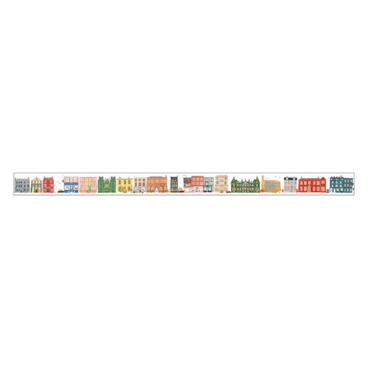 mt x Polly Fern Washi Tape — Street — rolled out on paper