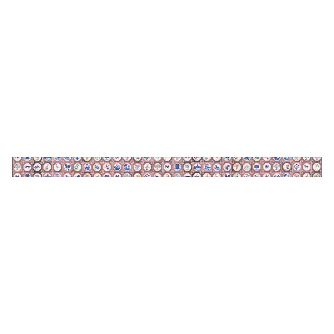 mt x Polly Fern Washi Tape — Tile — rolled out on paper