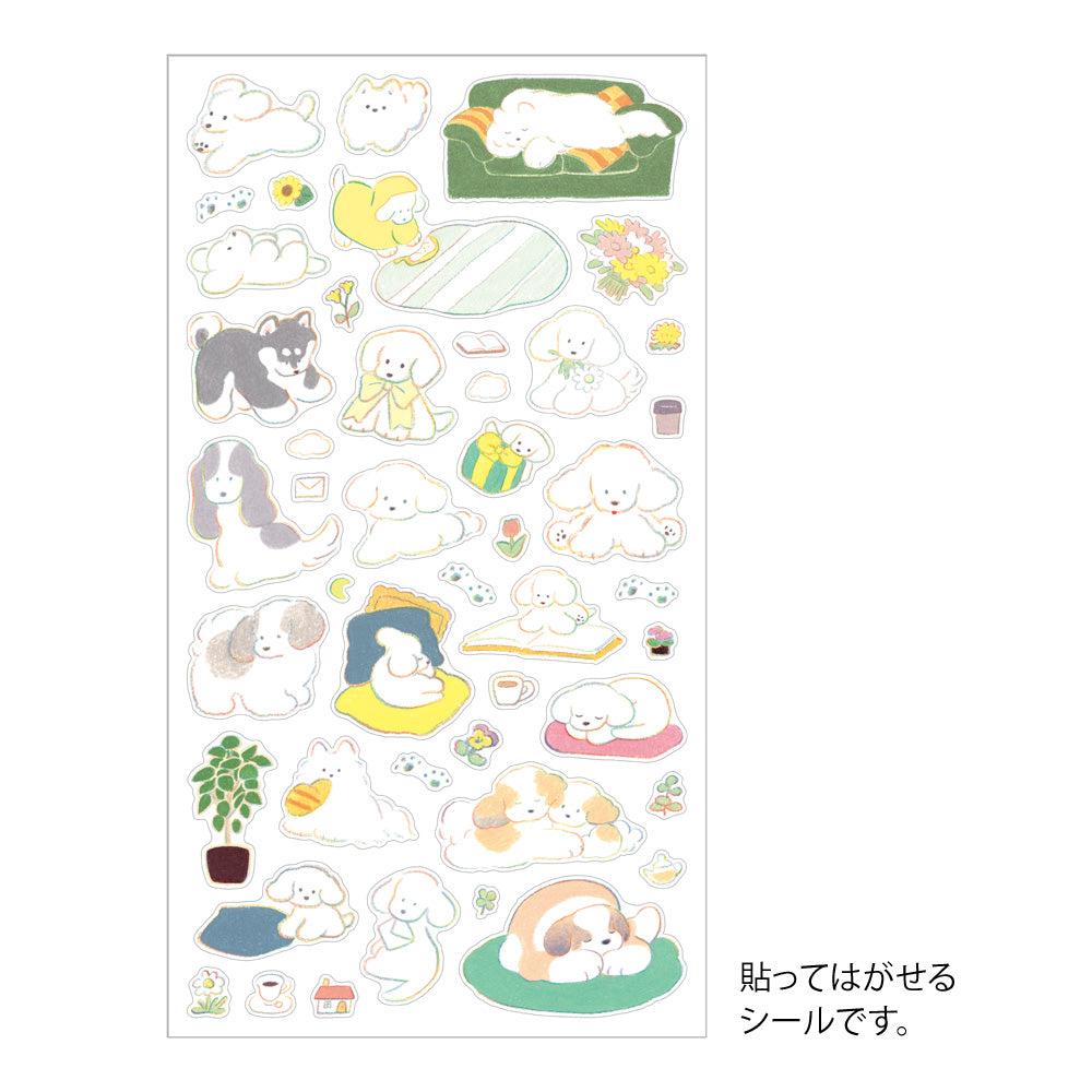 Midori Sticker <M, 1 Sheet> — Dog — sticker detail