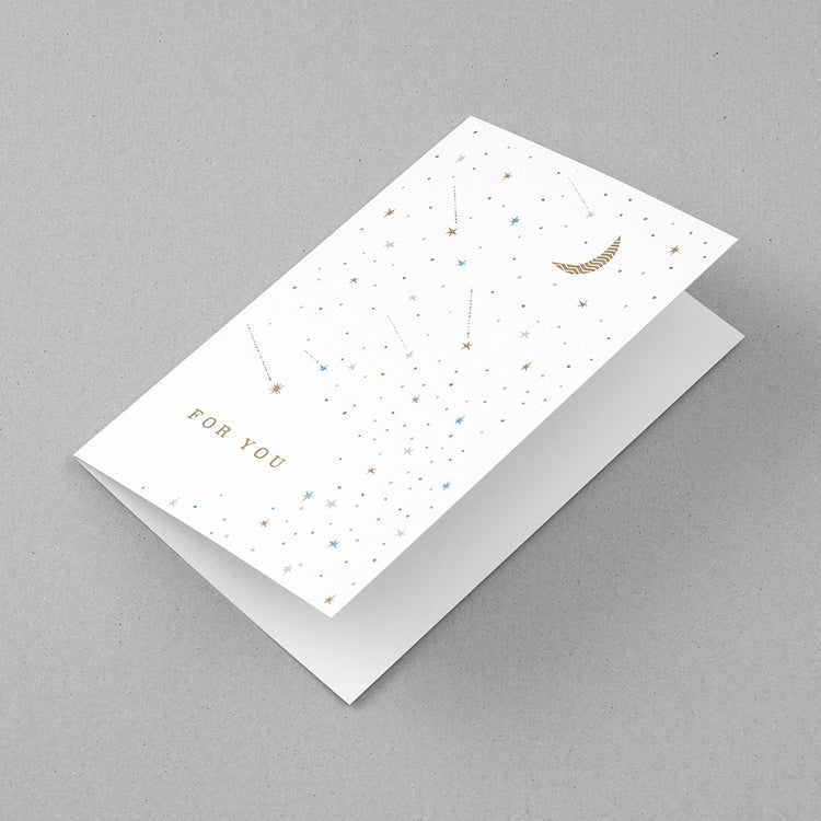 Midori Card — Letterpress Printing Stars — with packaging