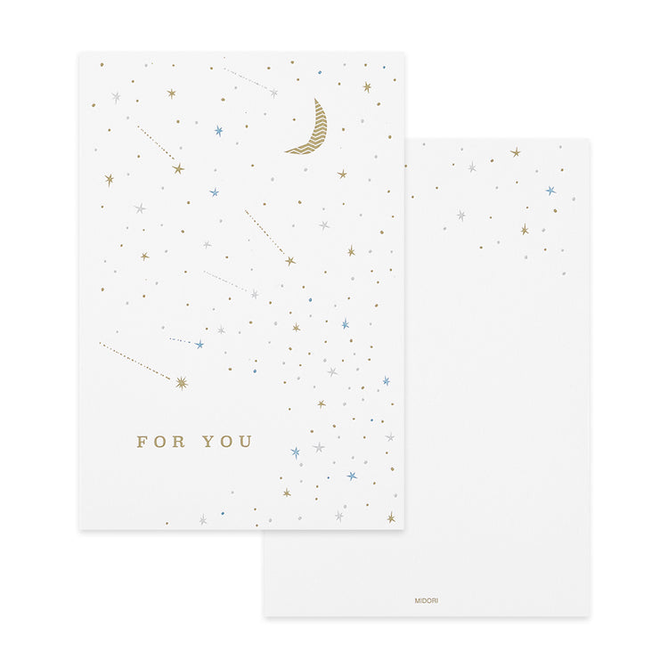 Midori Card — Letterpress Printing Stars — detail view