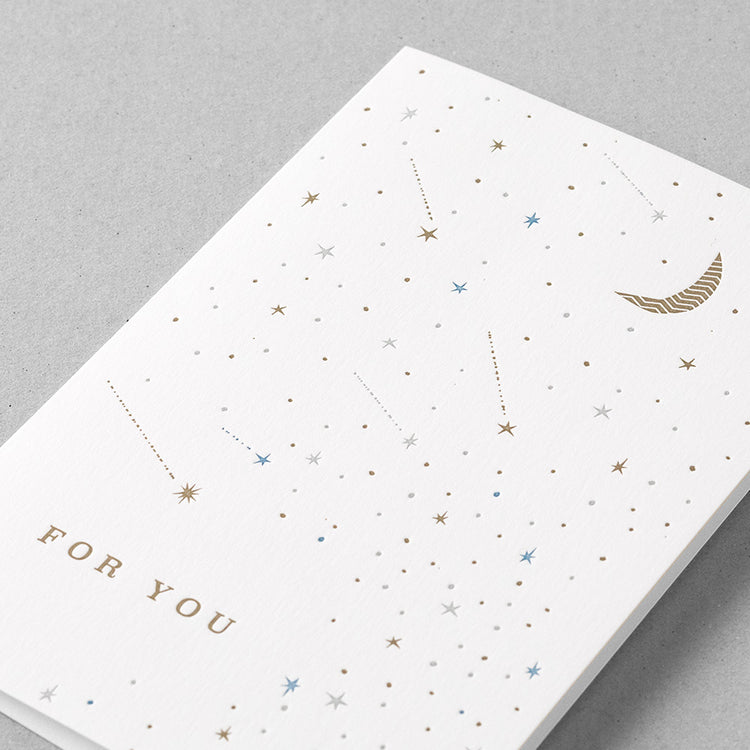 Midori Card — Letterpress Printing Stars — angle view