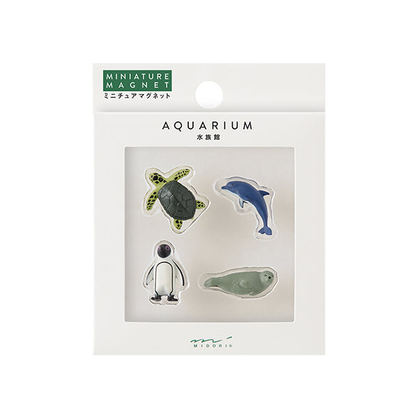 Midori Miniature Magnet <Set of 4> — Aquarium B — front view