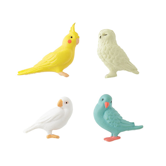 Midori Miniature Magnet <Set of 4> — Bird B — detail view