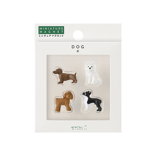 Midori Miniature Magnet <Set of 4> — Dog B — front view