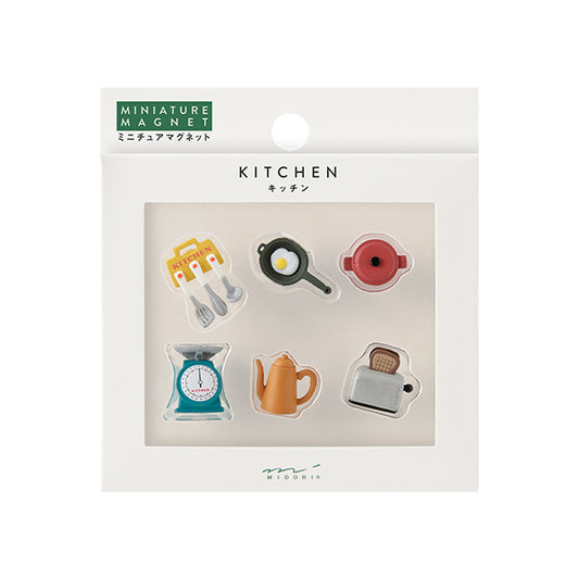 Midori Miniature Magnet <Set of 6> — Kitchen C — front view