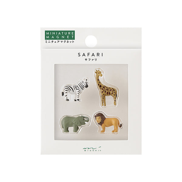 Midori Miniature Magnet <Set of 4> — Safari B — front view