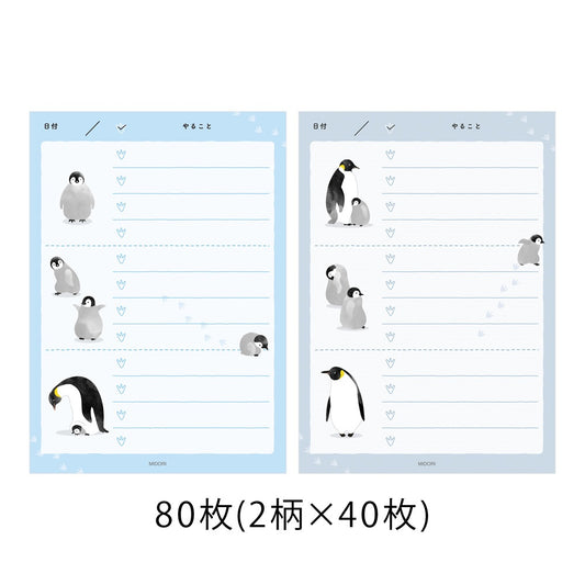 Midori To-Do Memo Pad — Penguin — front view