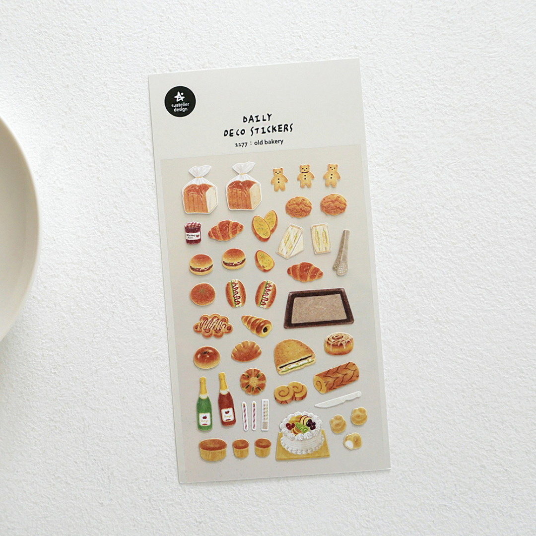 Suatelier Daily Deco Sticker — Old Bakery — sheet front