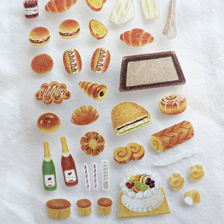 Suatelier Daily Deco Sticker — Old Bakery — applied in a journal